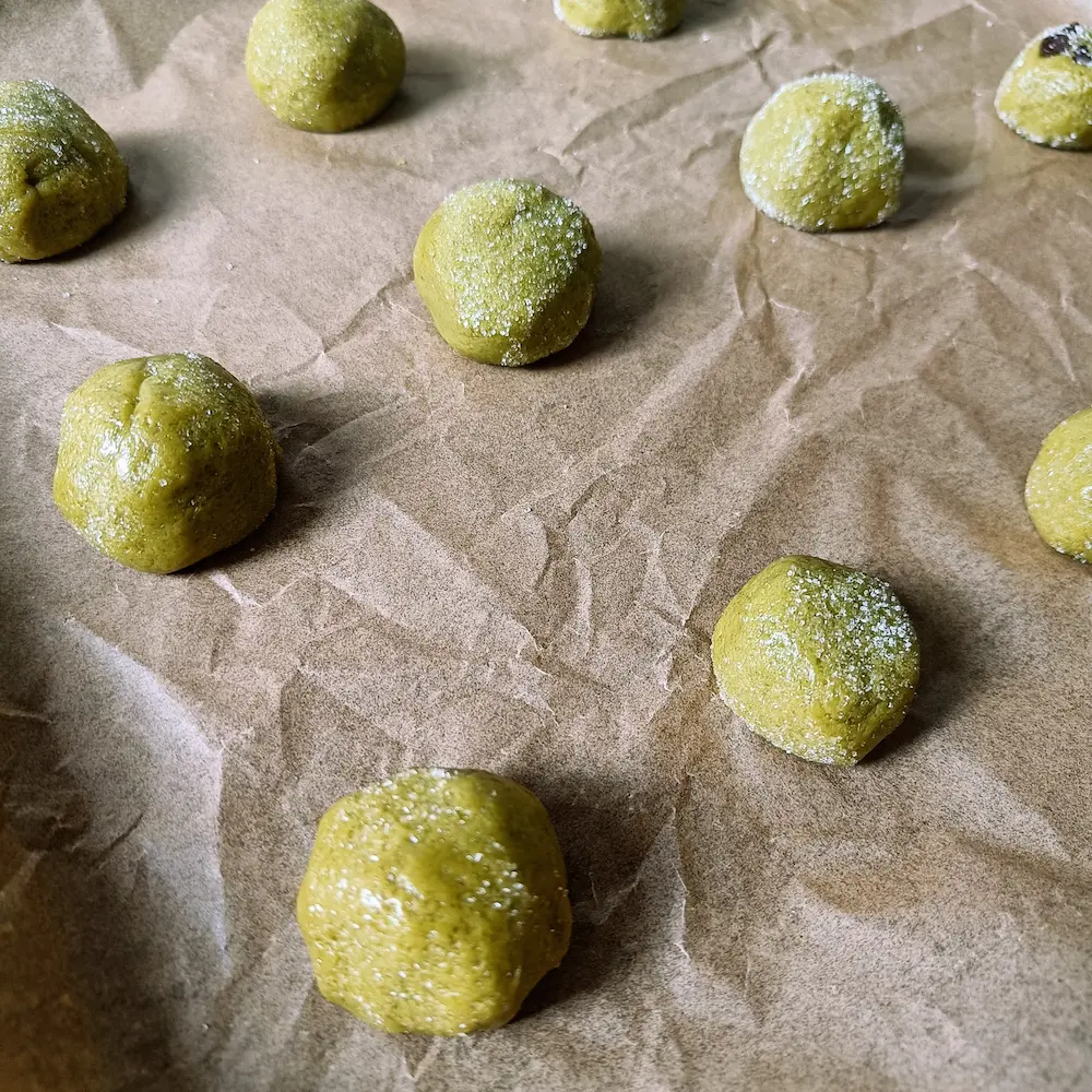 matcha koekjes deeg